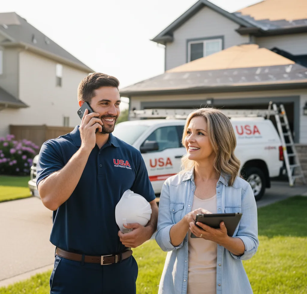 USA Roof Repair Experts customer support in Port Jefferson